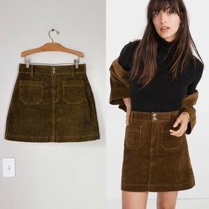 Madewell Corduroy A-Line Mini Skirt